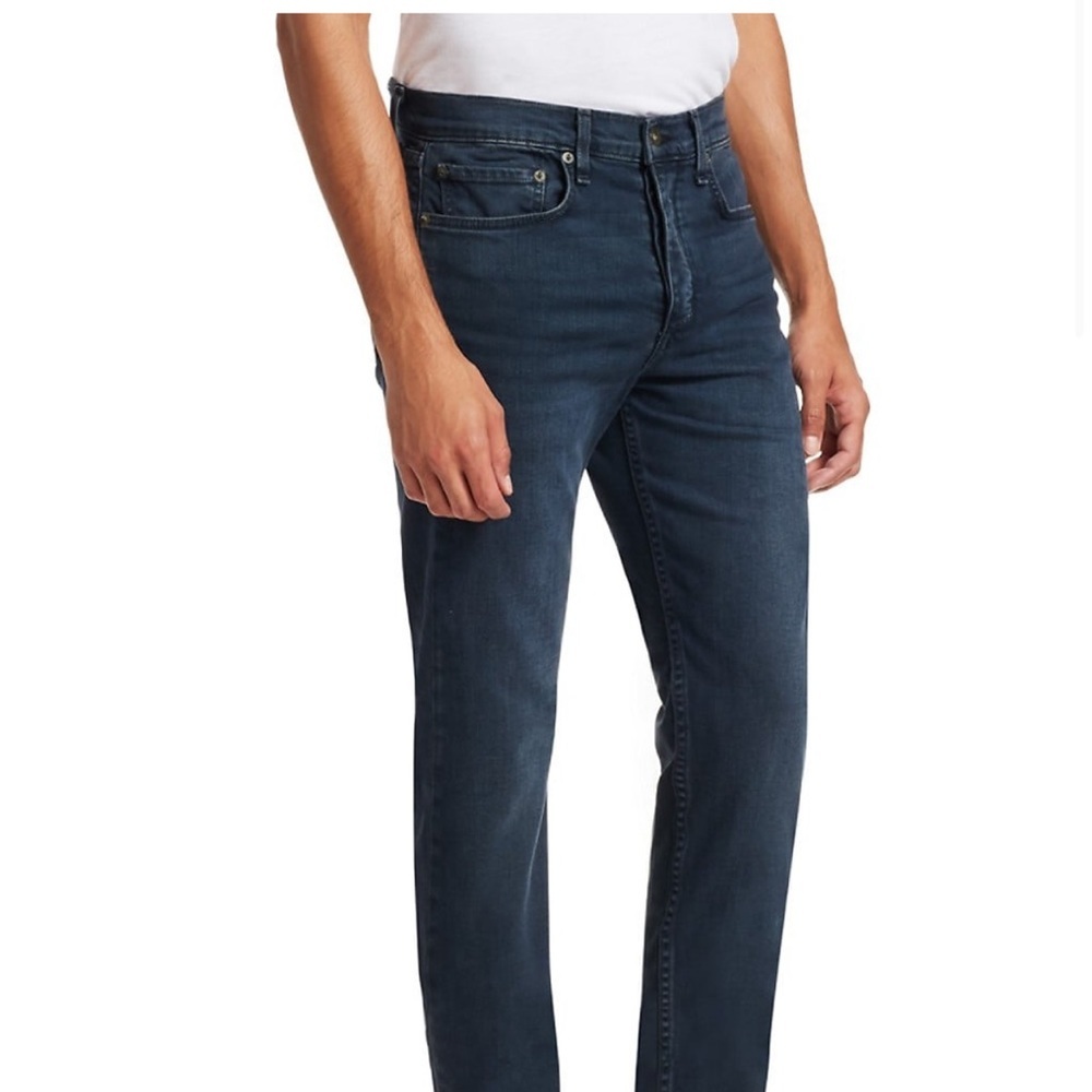 Brand new, never worn dark blue, rag & bone jeans, button up, fly, slim fit 2 - Picture 3 of 12
